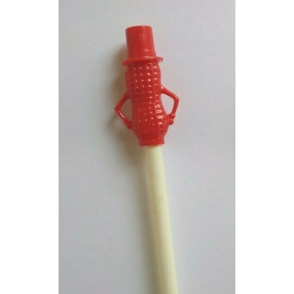 Mr Peanut Vintage Red Drinking Straw 1950s Planters Peanuts Pop Culture Plastic